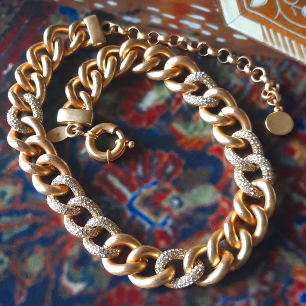 Distressed Gold Toned Necklace